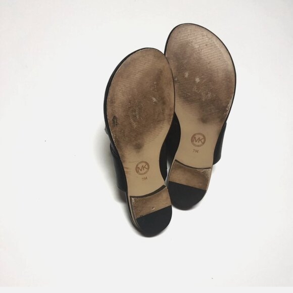 Michael Kors Women's Racquel Sandal Size 7M Thong Slide Black - Picture 2 of 2